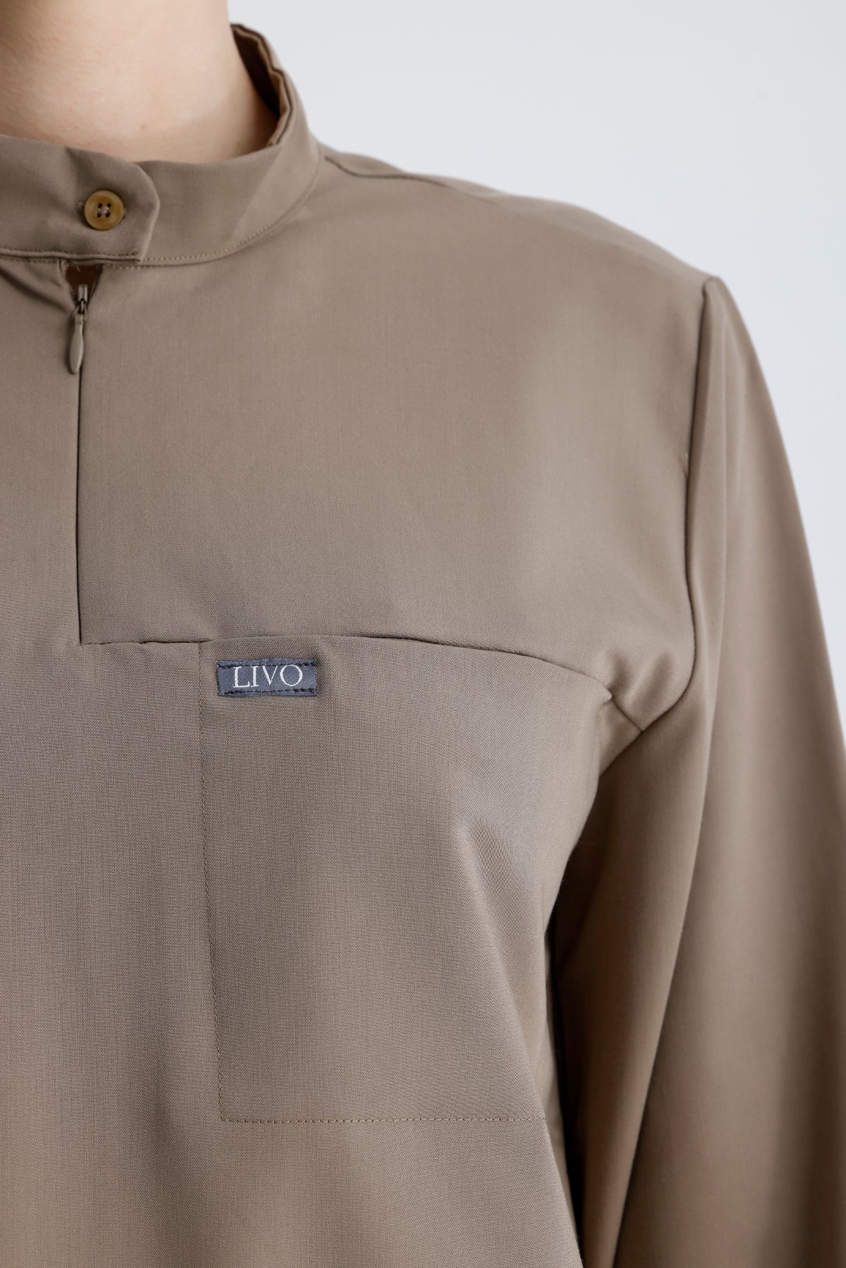 LIVO de Sérénité LX Açık Kahverengi Scrub Takım