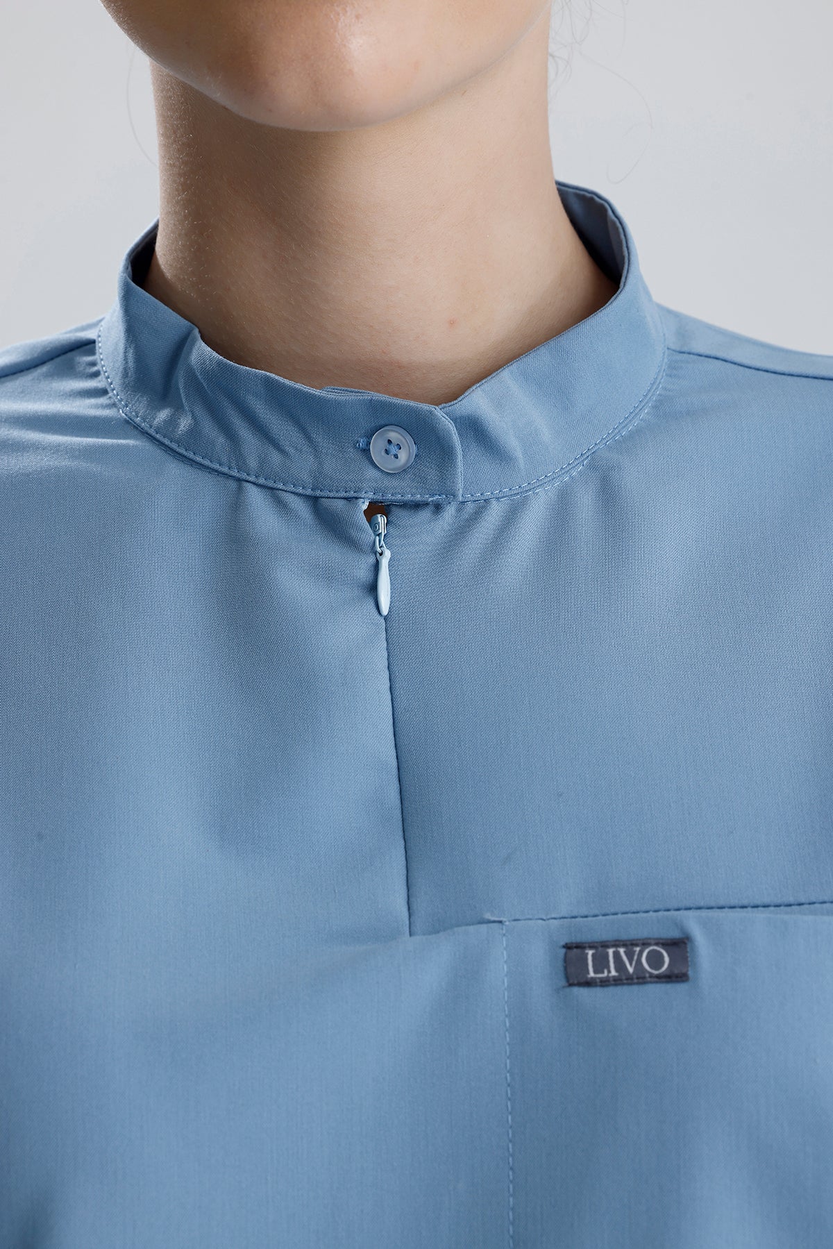 LIVO de Sérénité LX Turkuaz Scrub Tek Üst