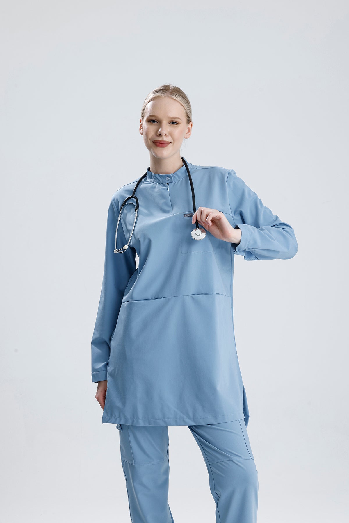 LIVO de Sérénité LX Turkuaz Scrub Tek Üst