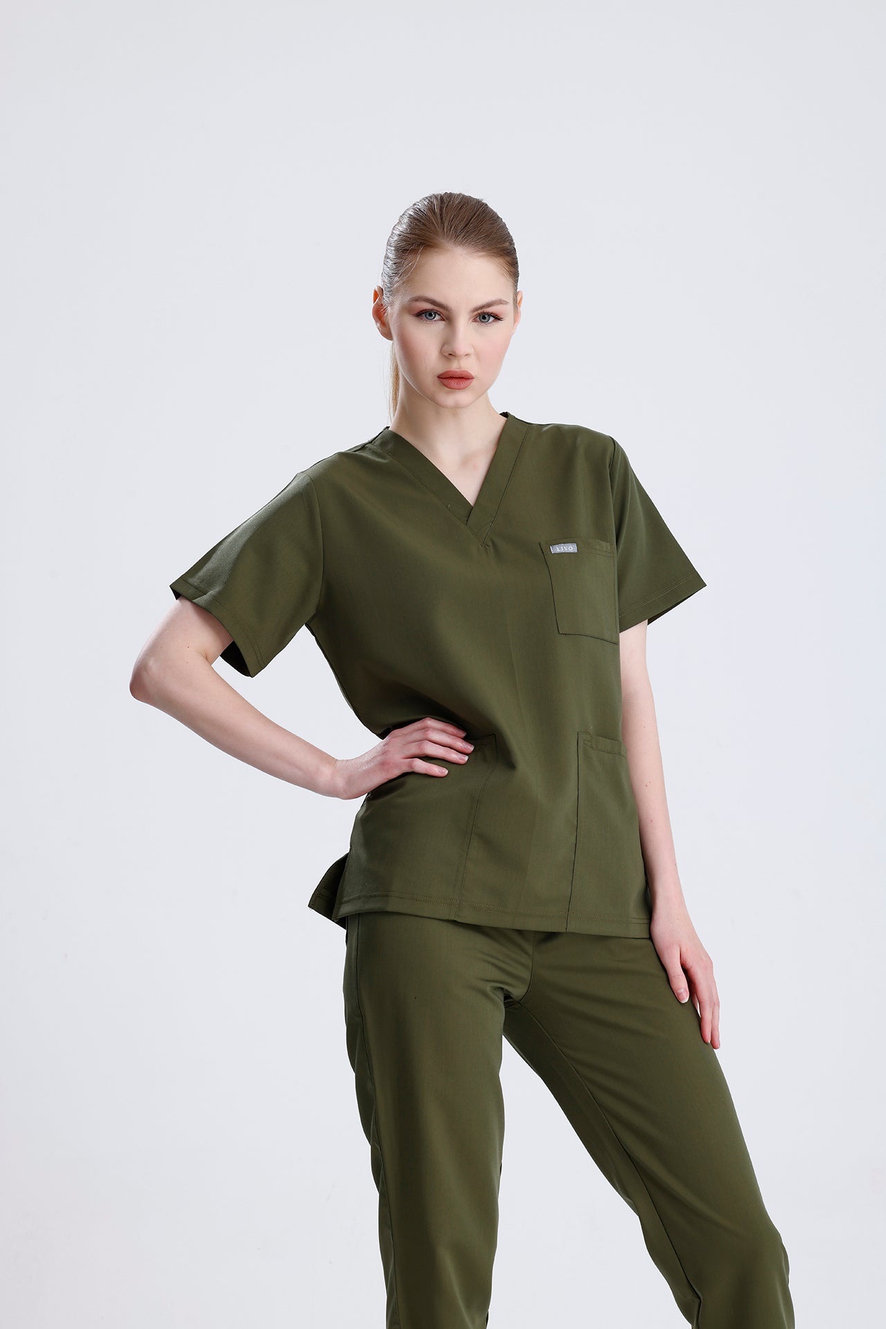 LIVO de Moderno Haki Scrub Takım