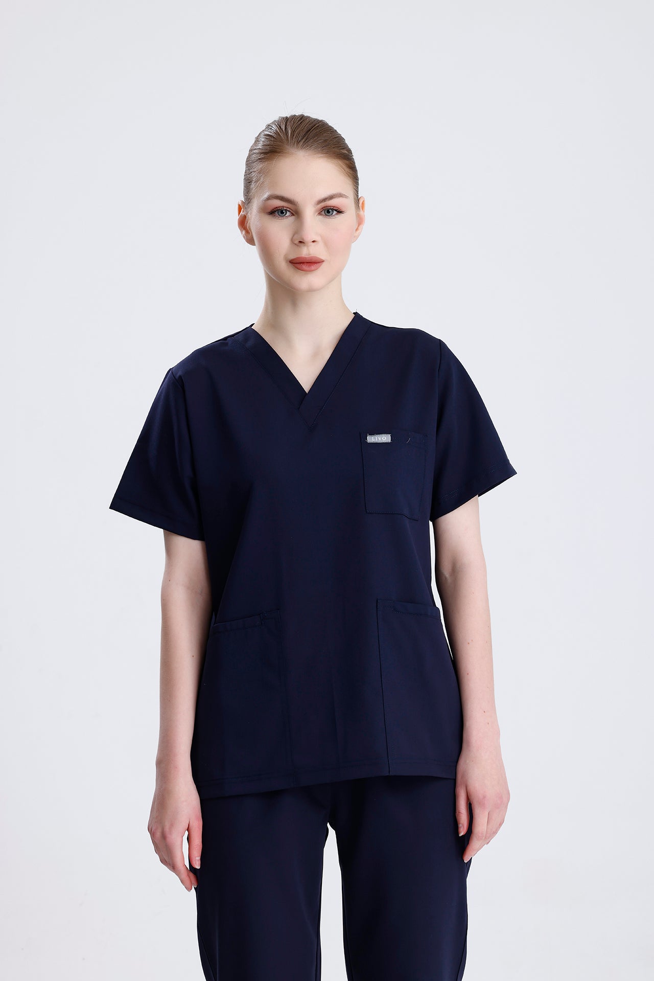 LIVO de Moderno Lacivert Scrub Tek Üst