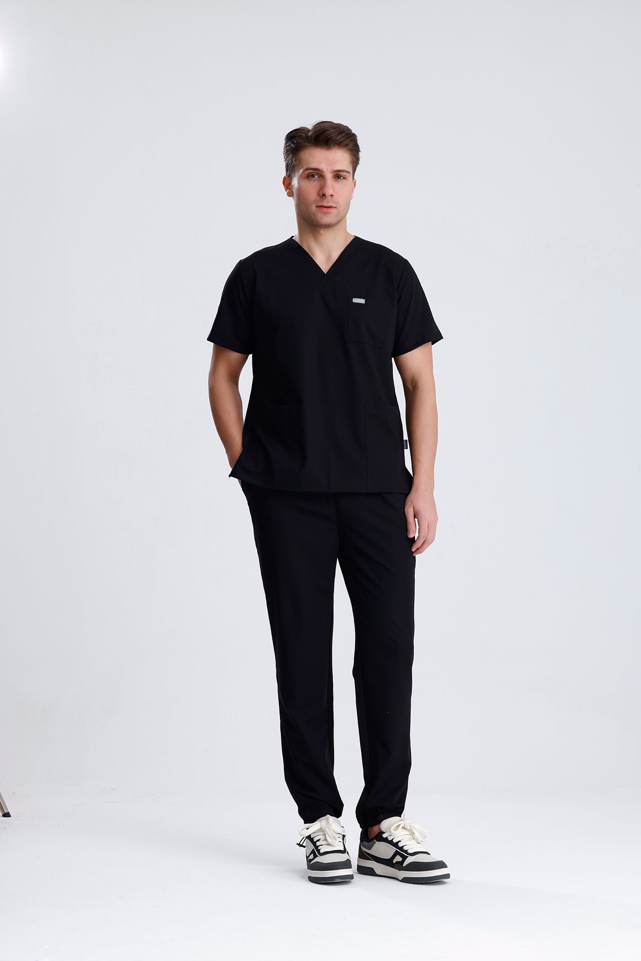 LIVO de Qusto Siyah Scrub Takım