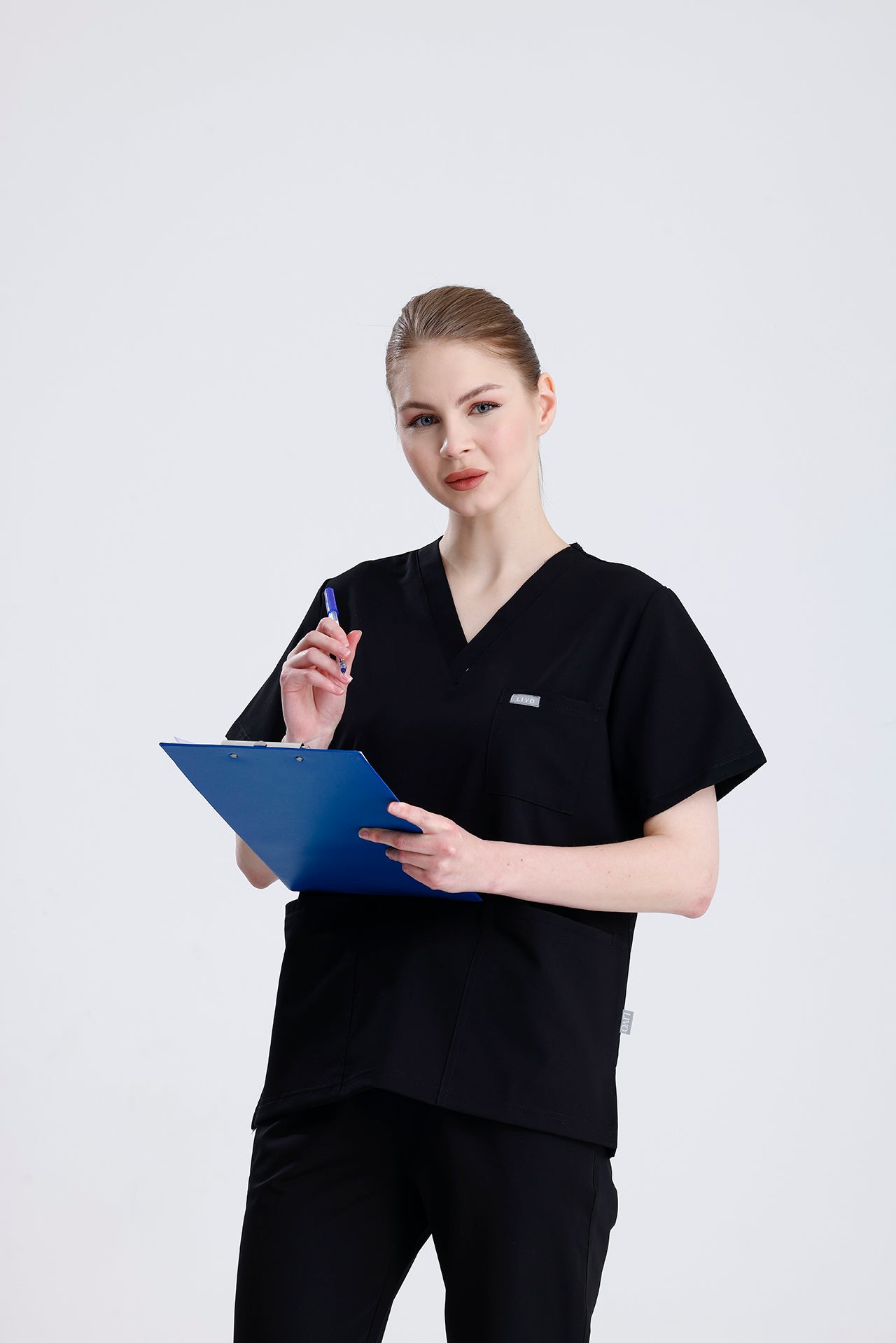 LIVO de Moderno Siyah Scrub Tek Üst