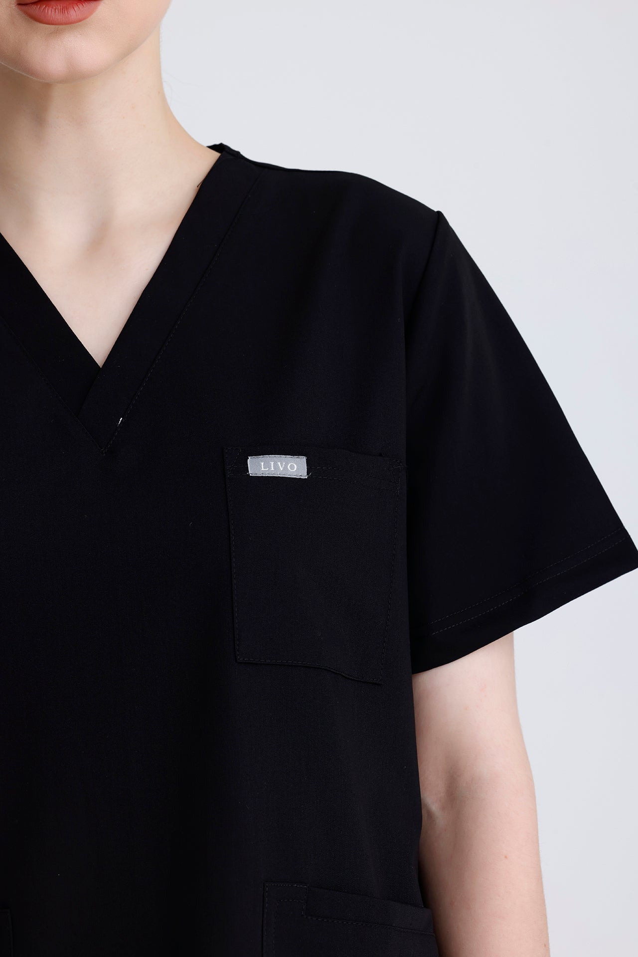 LIVO de Moderno Siyah Scrub Tek Üst