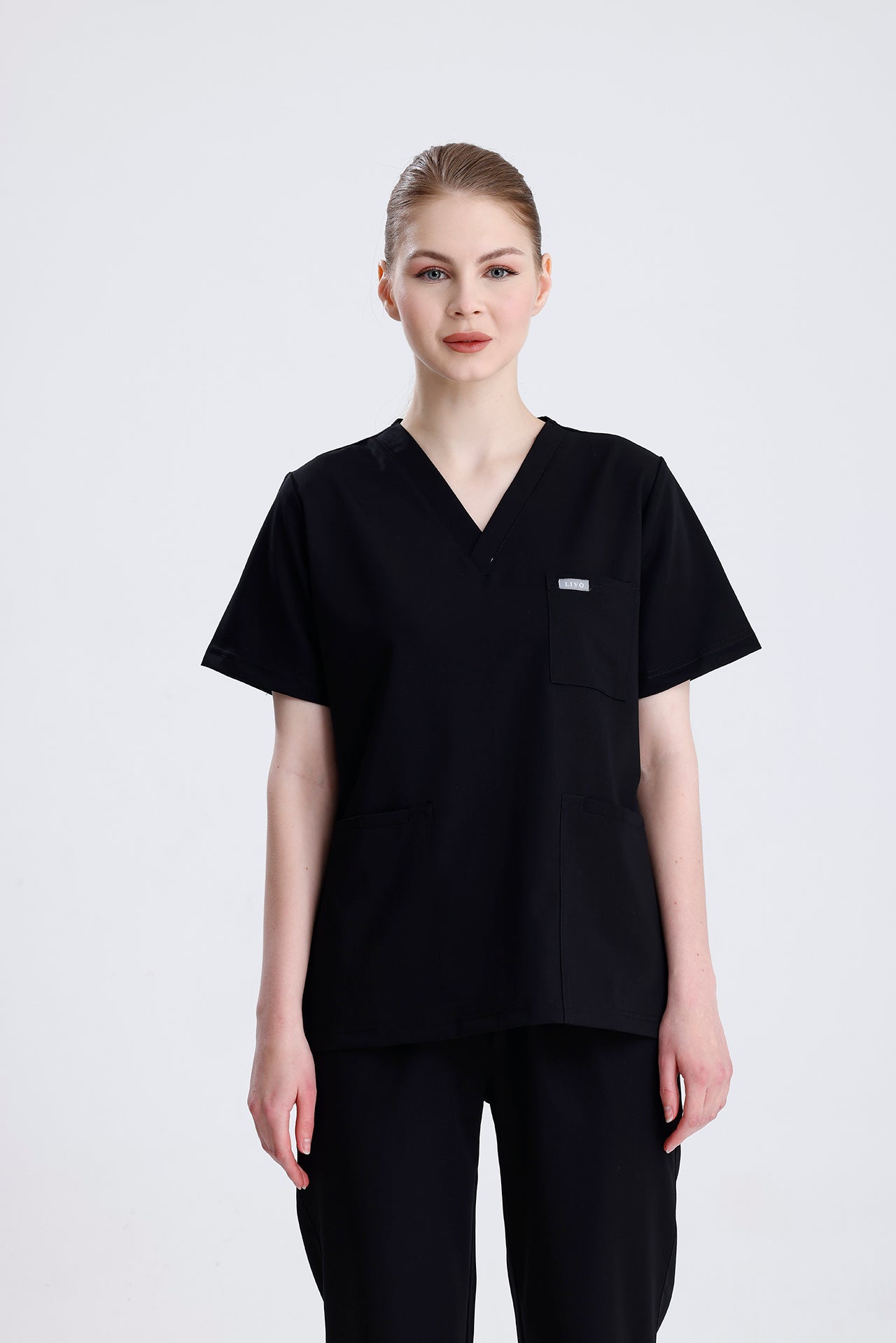 LIVO de Moderno Siyah Scrub Tek Üst