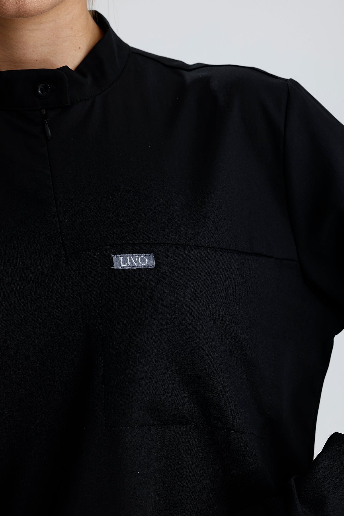 LIVO de Sérénité LX Siyah Scrub Takım
